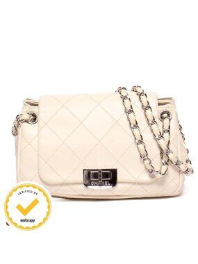 Chanel Chain Shoulder Bag Silver 2.55 Wild Stitch Double Single Flap